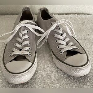 7M Converse All Star Grey Canvas Low-top Sneaker Tennis Shoes Pre-Owned women’s